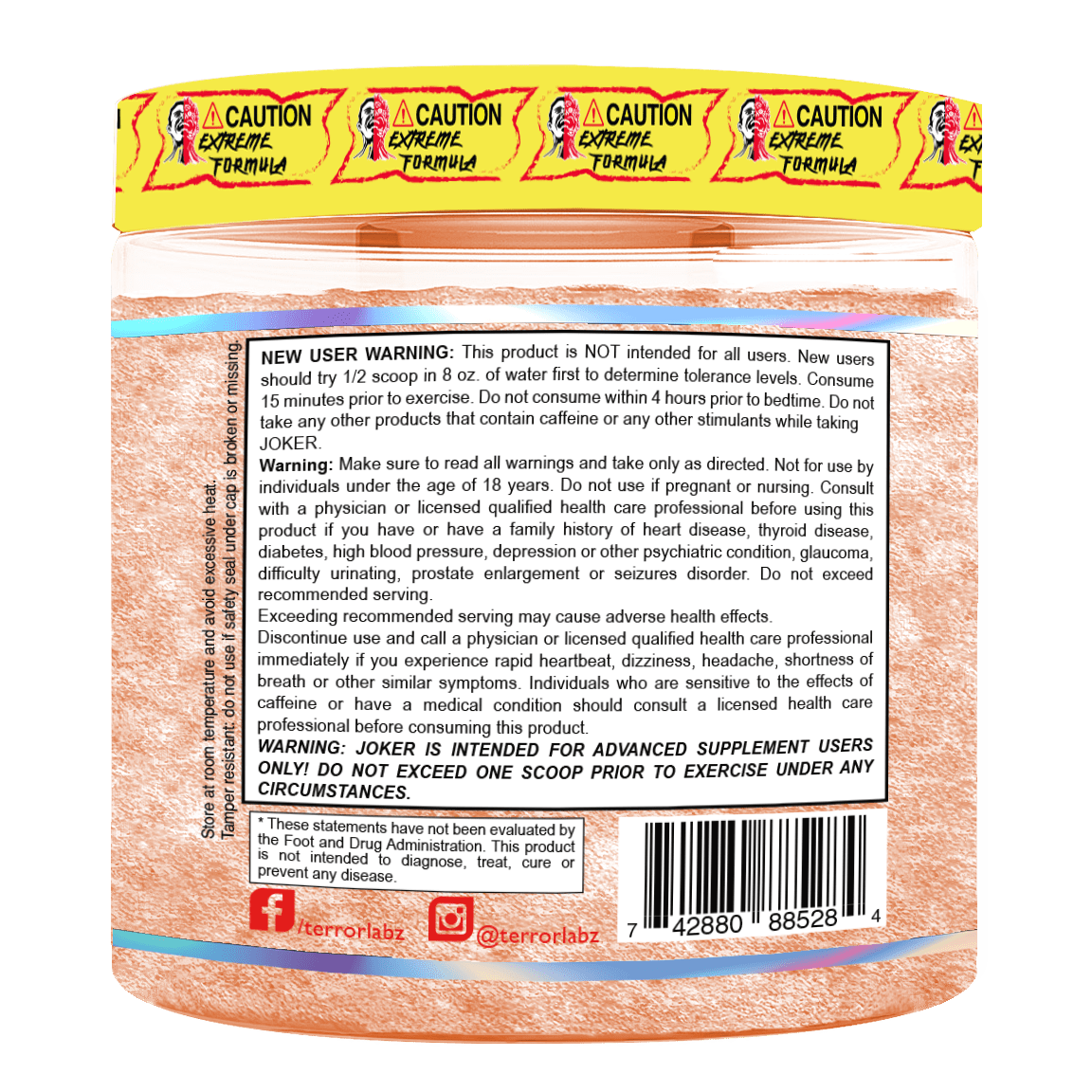 TERROR LABZ JOKER High Stim Pre Workout with Test Booster 30 Servings - Image 2