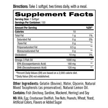 NATROL OMEGA-3 FISH OIL 150 Softgels - Image 2