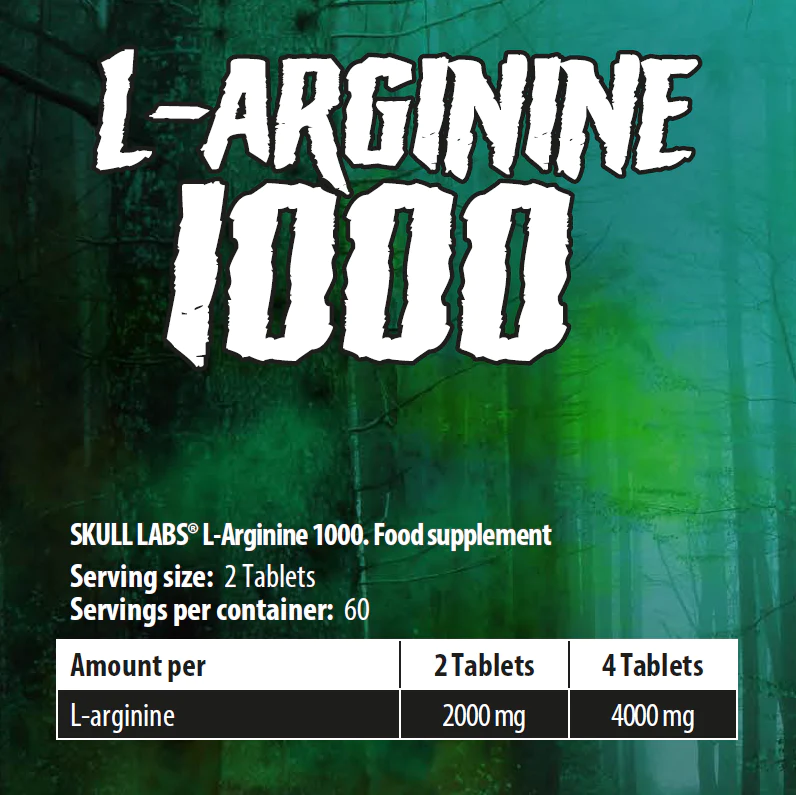 Skull Labs L-Arginine 1000 mg 120 Tablets - Image 2