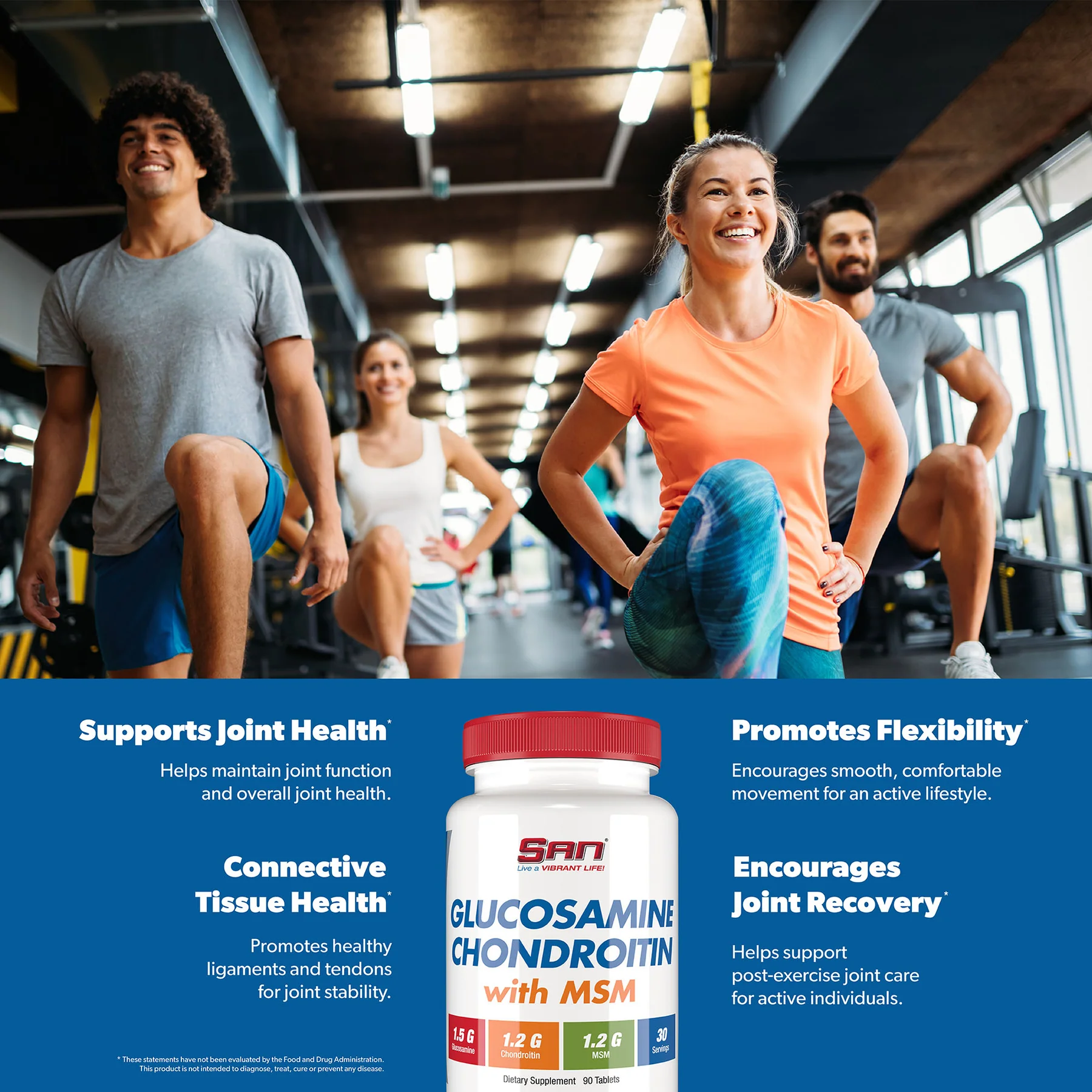 SAN GLUCOSAMINE CHONDROITIN With MSM 90 Tablets - Image 6