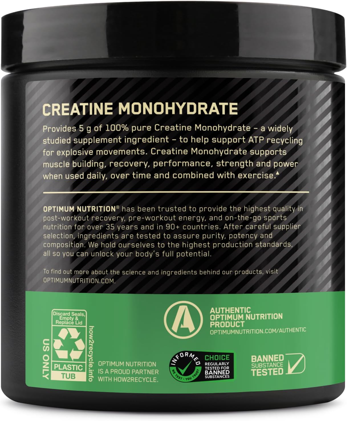 Optimum Nutrition Micronized Creatine Blueberry Lemonade 360 Grams 60 Servings - Image 7