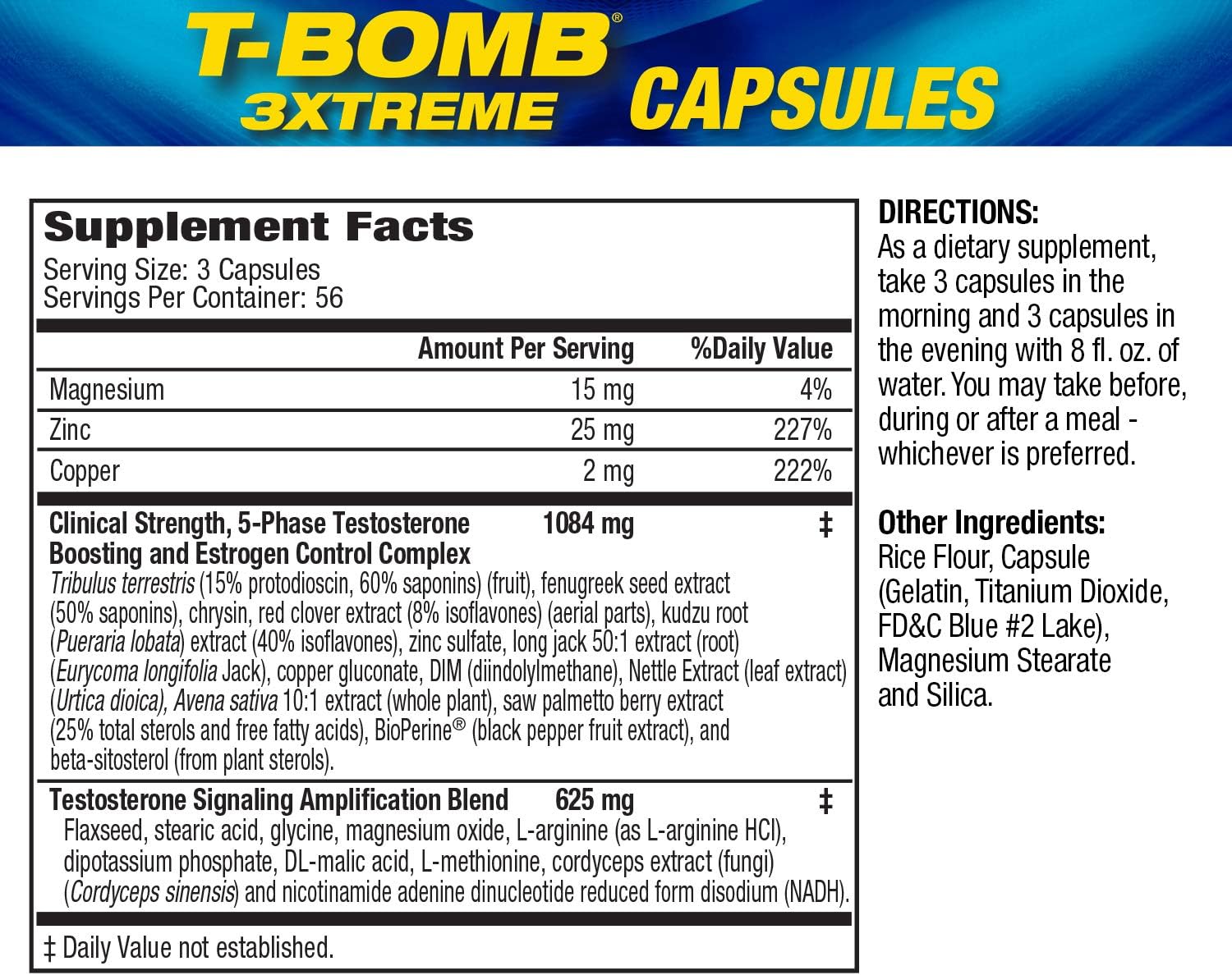 MHP T-Bomb 3Xtreme 168 Capsules - Image 5