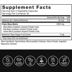 Maca root supplement capsules by Force Factor