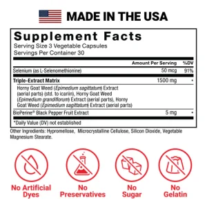 Horny goat weed supplement capsules by Force Factor
