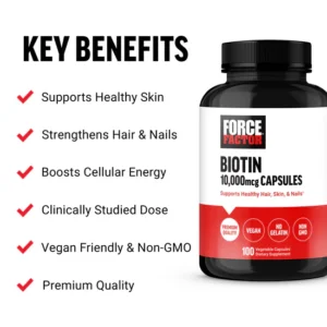 Biotin supplement 10000 mcg 100 capsules by Force Factor