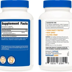 Citrus bergamot supplement 1200 mg by Nutricost