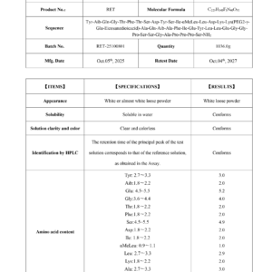 Retatrutide research compound 10mg by RCS Research