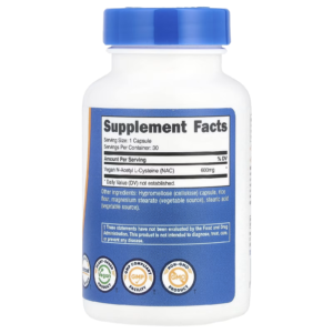 Nutricost NAC 600mg 30 capsules supplement