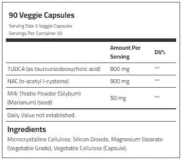 Laperva TUDCA NAC Milk Thistle Detox Complex 60 capsules
