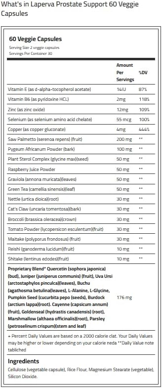 Laperva Prostate Support 60 capsules supplement