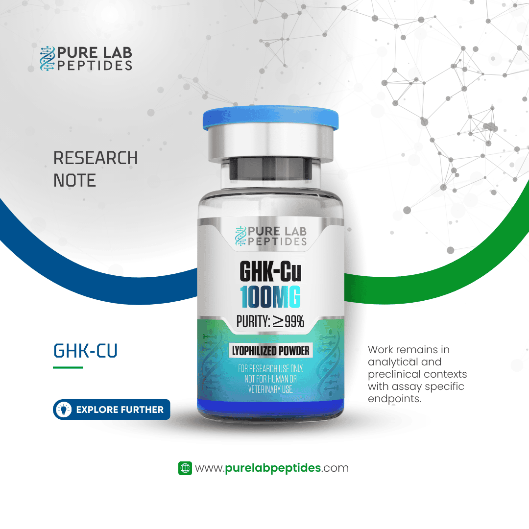 GHK-Cu research compound 100mg by Pure Lab Peptides