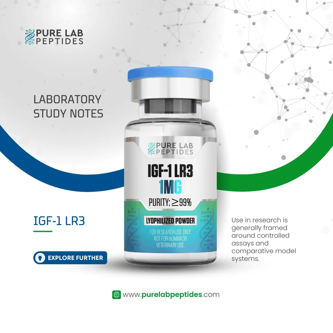 IGF-1 LR3 research compound 1mg by Pure Lab Peptides