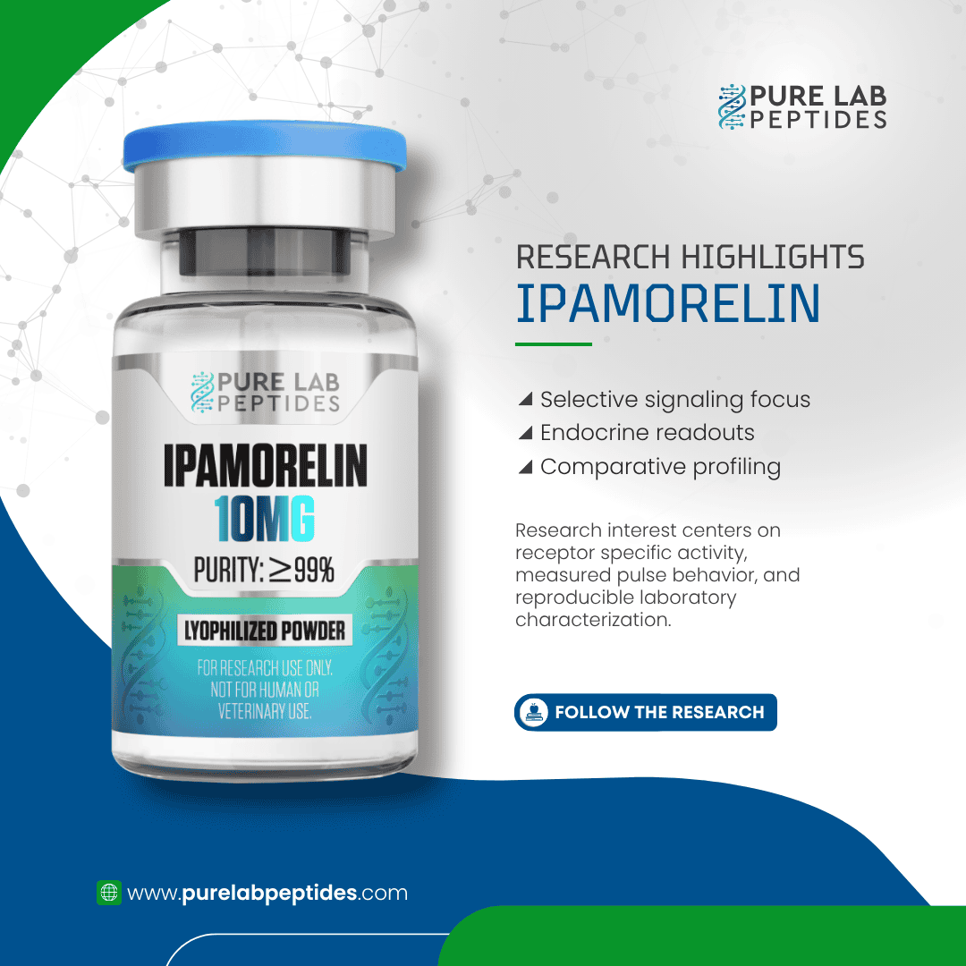 Ipamorelin research compound 10mg by Pure Lab Peptides